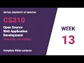 CS310 Open Source Web Application Development Week 13 Final Term 2026