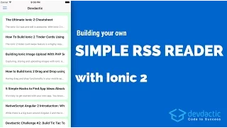 Building Your Own Simple RSS Reader with Ionic 2