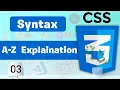 CSS Syntax Explained How to Write CSS Code Learn CSS for Beginners syntax of css tutorial