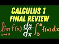 Calculus 1 Final Review - Full Crash Course Practice Test