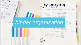 binder organization tips how to keep it organized back to school organization