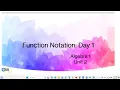 Function Notation Day 1