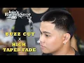 BUZZ CUT x HIGH TAPER FADE HAIRSTYLE HAIRCUT TUTORIAL