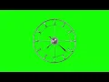Fast Clock Animation 500x Speed Seconds Green Screen Clock 4K VFX Loop