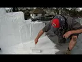 Henry Tropicool 887 white silicone DIY roof coating PLUS bonus chimney stucco winter roof pics