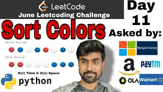 Sort colors - Amazon interview question leetcode Python solution