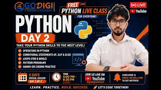 FREE Python Live Class Day 2 Python Programming for Beginners Learn Python from Scratch