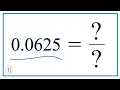 0 0625 as a Fraction simplified form