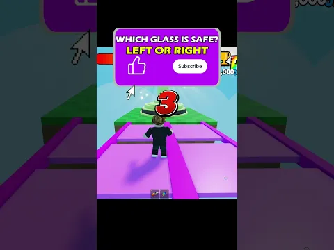 which glass is safe? left or right? #shorts #roblox #robloxshorts