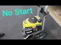 Ryobi GCV 160 3000 psi pressure washer won t start after sitting for over a year