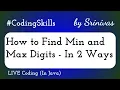How to Find Min and Max Digits in Java Coding Skills