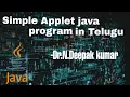 Simple Applet java program in Telugu by dr n deepakkumarpresentati9031