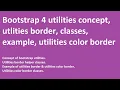 Bootstrap 4 utilities utilities border classes example utilities border color classes