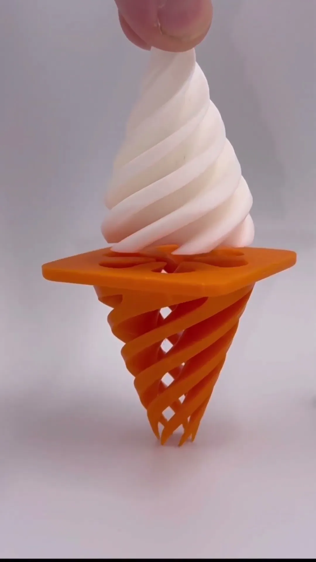 Traffic Cone Spiral Passthrough Fidget Toy