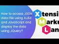 How to access JSON data file using AJAX and JavaScript and display using JQuery