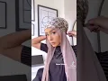 Satin scarf hijab tutorial 🤍 الحجاب #hijabi #hijabista #hijabiz #hijabers #satin #scarftutorial