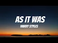Download Lagu As It Was - Harry Styles (Lyrics)