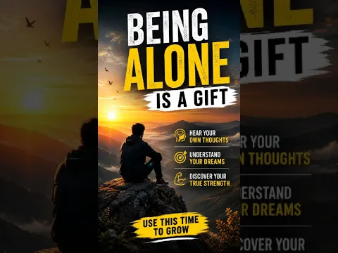 ALONE, NOT LONELY 💪 | The Secret Power of Solitude #motivation #shorts