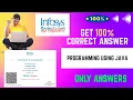 Programming Using JAVA Infosys springboard Assessment Answer