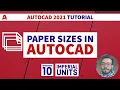 How to Setup Paper Sizes Layout in Autocad Autocad LT 2021 Tutorial