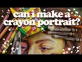 making a professional portrait with crayola crayons