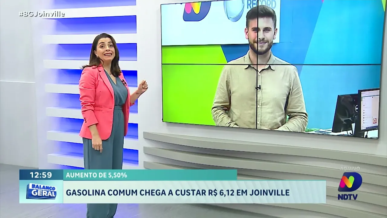 Aumento de 5,50% Gasolina comum chega a custar R$ 6,12 em Joinville