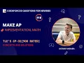 Make AP Codeforces TLE - Eliminators s CP31 900 Rated Q-18