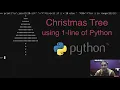 Christmas Tree using 1 line of Python Merry Christmas