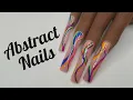 Abstract Swirl Nail Design