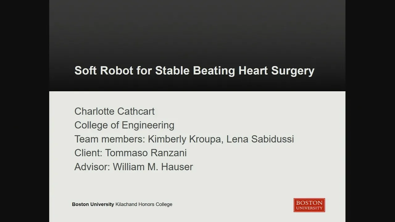 Charlotte Cathcart: Soft Robotic Manipulator Inside the Beating Heart