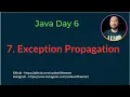 Day 6 - Exception Propagation