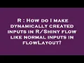R How do I make dynamically created inputs in flow like normal inputs in flowLayout