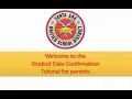 Student Data Confirmation Tutorial for Parents EN