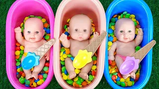 Satisfying Video l How to make Mixing Slime Foot into Bathtub & Rainbow Nail Polish Cutting ASMR #3