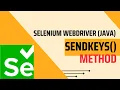 Selenium Sendkeys method in Java FullStackSDET