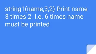 Python Practice Series 17 Beginners Level 1 Basic Print String of Given Times Exercises