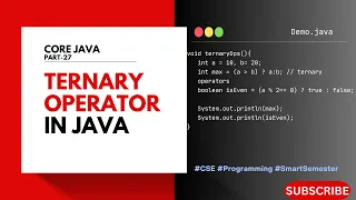 Ternary Operator Core Java Telugu Explained