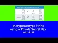 String using a Private Secret Key with PHP