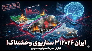 ایران ۲۰۲۶  شبیه سازی هوش مصنوعی از ۳ سناریوی وحشتناک   گزارش محرمانه  دندنها