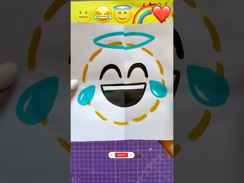 Satisfying Art 😂😇🫥 #shorts #youtubeshorts#drawing #art #emojichallenge #emojis #viral #trending