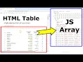 Convert HTML Table to a JavaScript Object or Array