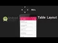 How to implement Table Layout Android Studio