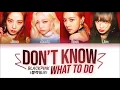 BLACKPINK - Don't Know What To Do (Color Coded Lyrics Eng/Rom/Han/가사)