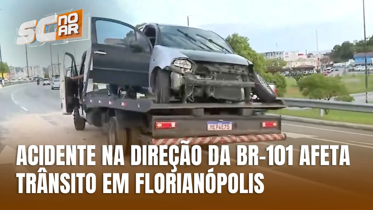 Acidente na Via Expressa complica trânsito em Florianópolis nesta sexta-feira