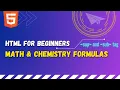 11 HTML sup tag sub tag Write Math and Chemistry formulas Superscript tag Subscript tag