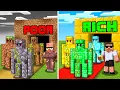 Doorbin POOR vs Carry RICH Golem Army Survival Battle in Minecraft..