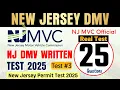 NJ Permit Test 2025 NJ Driving Knowledge Test 2025 NJ DMV Written Test 2025