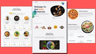 Complete Responsive Food website using HTML CSS Bootstrap and JavaScript