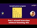 Pyramid pattern program in Tamil Simple explanation Coding Interview question