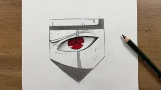 رسم عين سهلة للمبتدئين | كيفية رسم عين كاكاشي